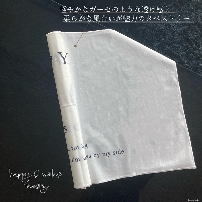 ハーフバースデータペストリー 横長タイプ HAPPY 6 MONTHS