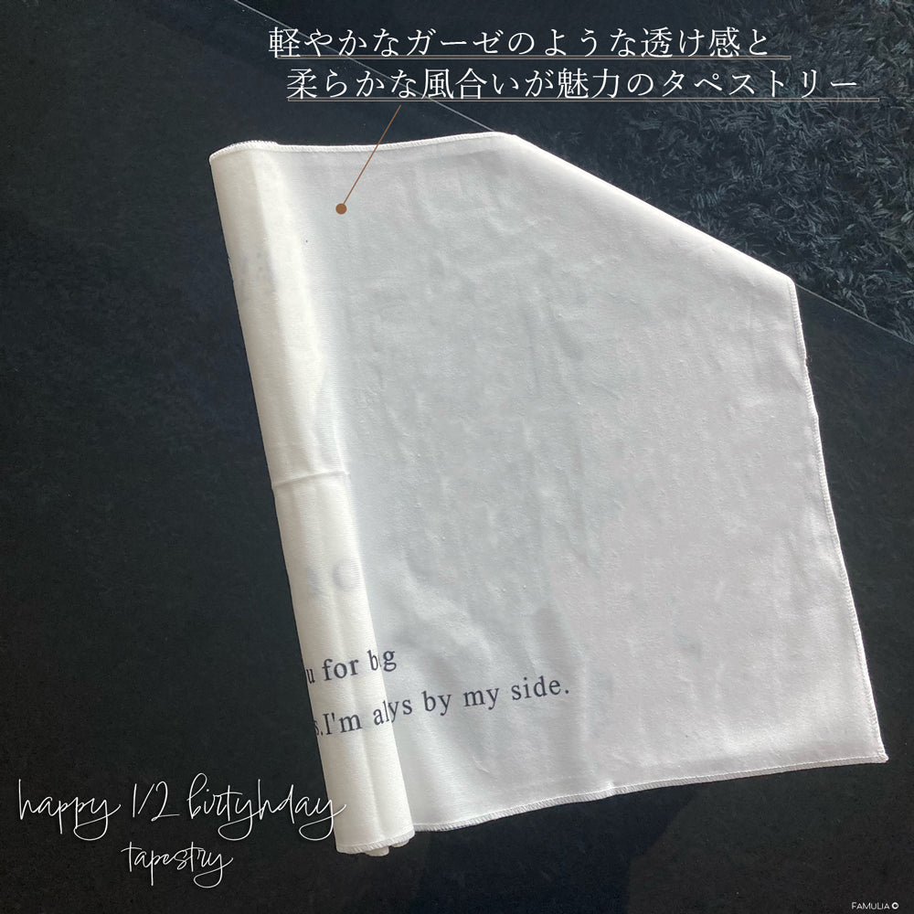 ハーフバースデータペストリー【縦長/横長】90cmサイズ HAPPY1/2BIRTHDAY