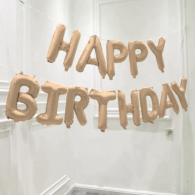 ハッピーバースデーバルーン風船 文字【選べる7色】定番 HAPPYBIRTHDAY