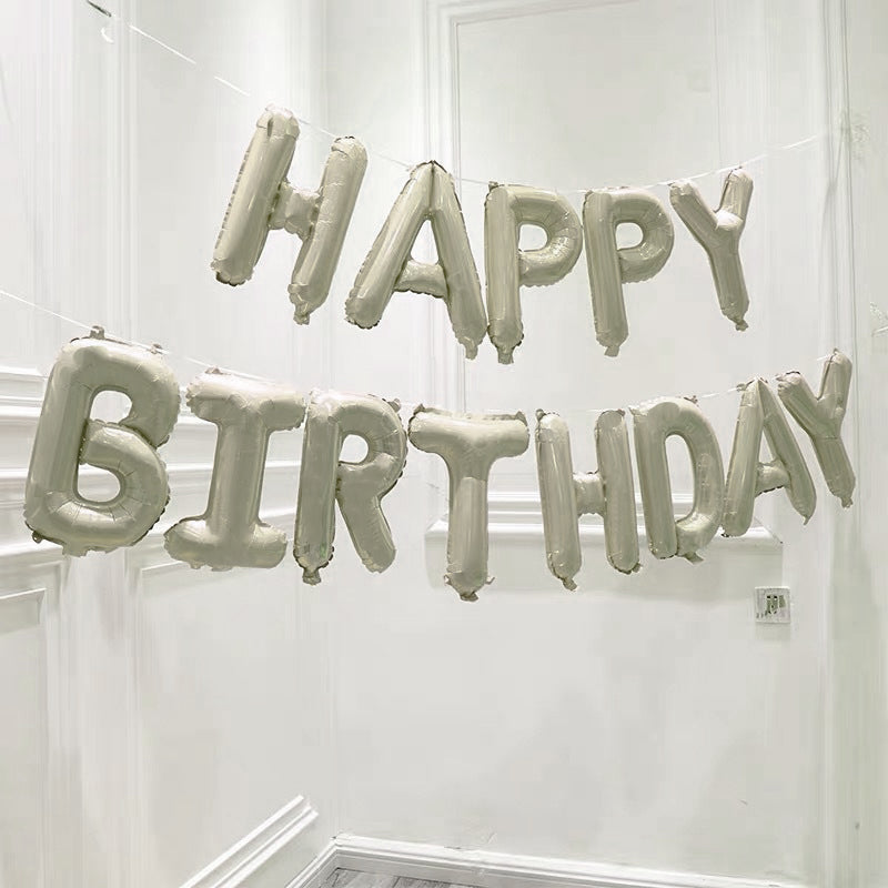ハッピーバースデーバルーン風船 文字【選べる7色】定番 HAPPYBIRTHDAY