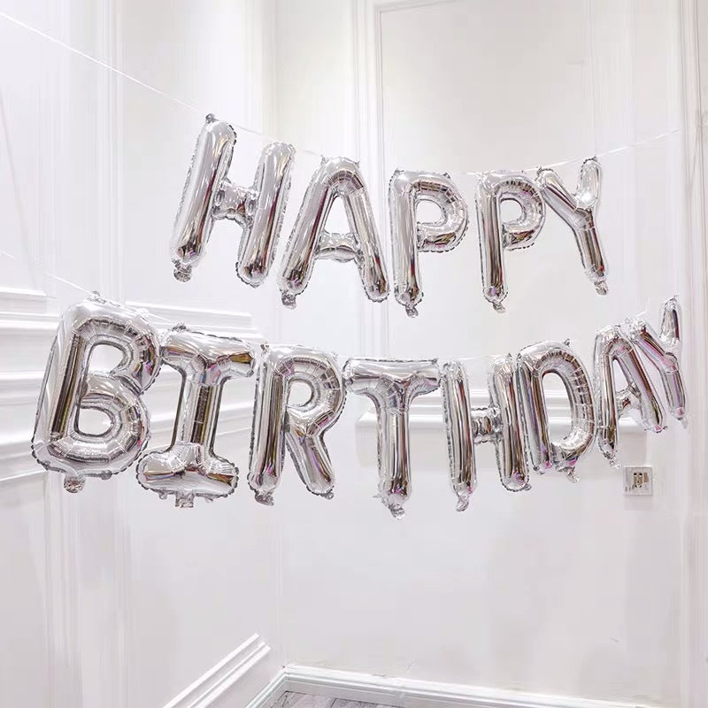 ハッピーバースデーバルーン風船 文字【選べる7色】定番 HAPPYBIRTHDAY