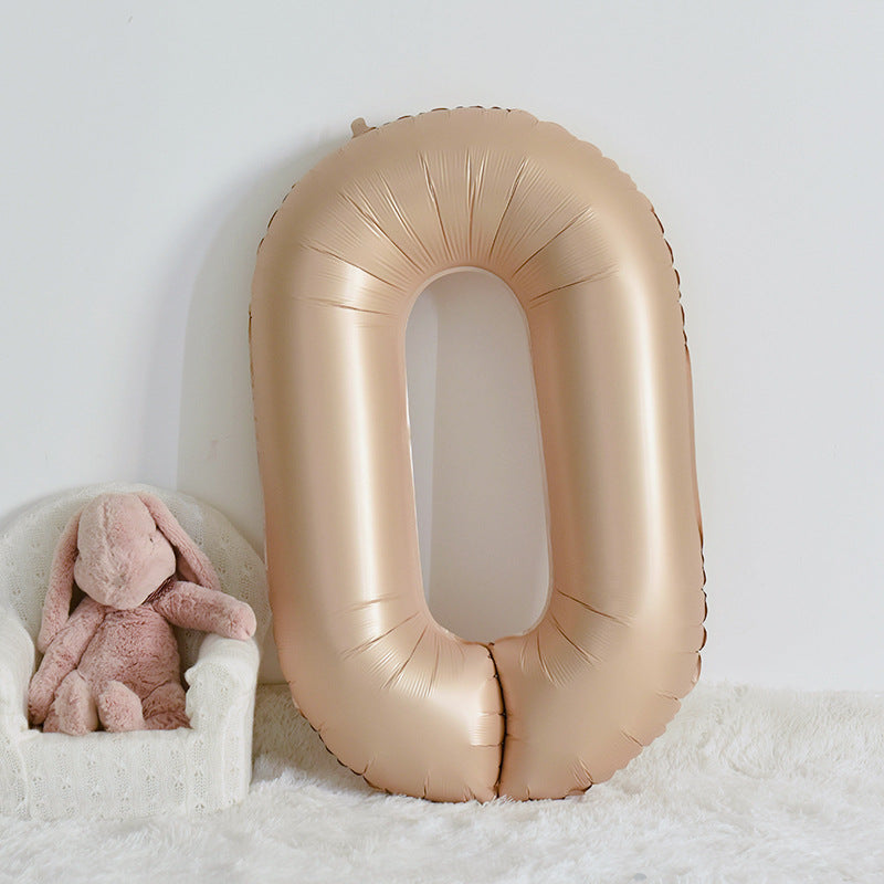 数字風船 ナンバーバルーン 大きいサイズ(90cm) 0~9 誕生日(白・赤・黒・アプリコット くすみカラーetc)