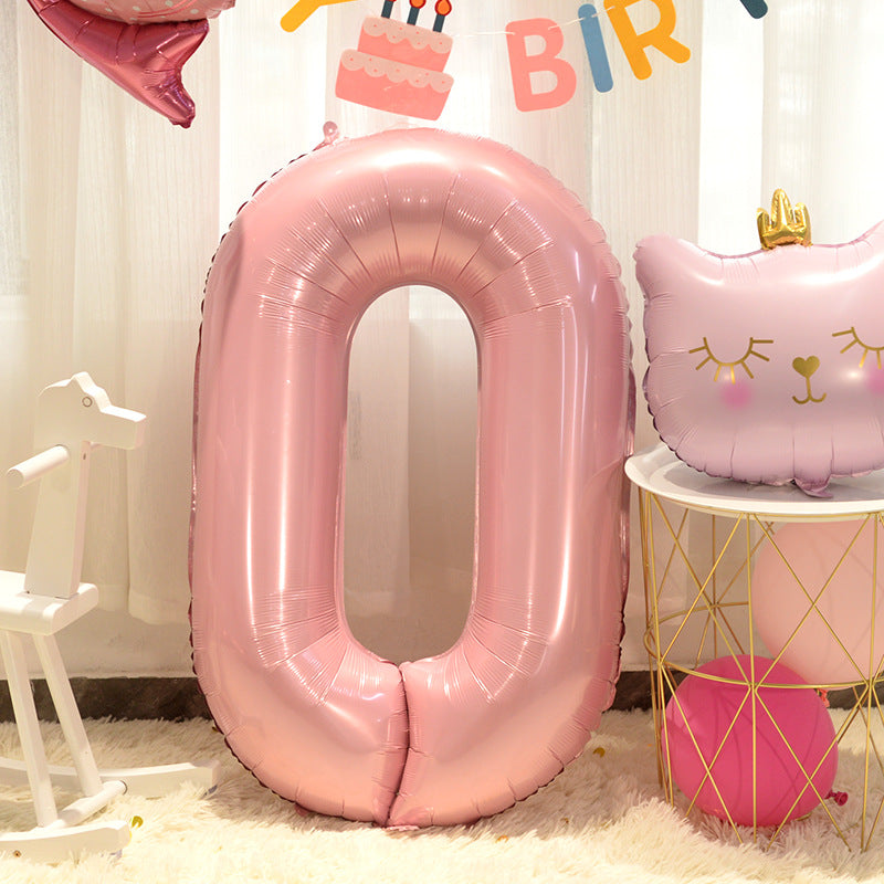 数字風船 ナンバーバルーン 大きいサイズ(90cm) 0~9 誕生日(白・赤・黒・アプリコット くすみカラーetc)