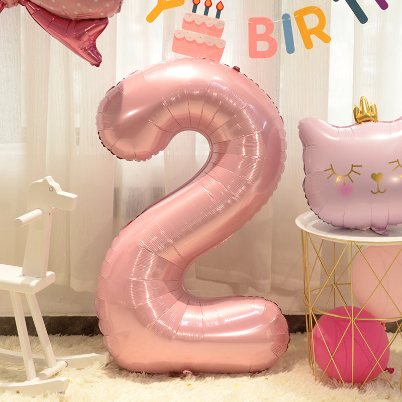 数字風船 ナンバーバルーン 大きいサイズ(90cm) 0~9 誕生日(白・赤・黒・アプリコット くすみカラーetc)