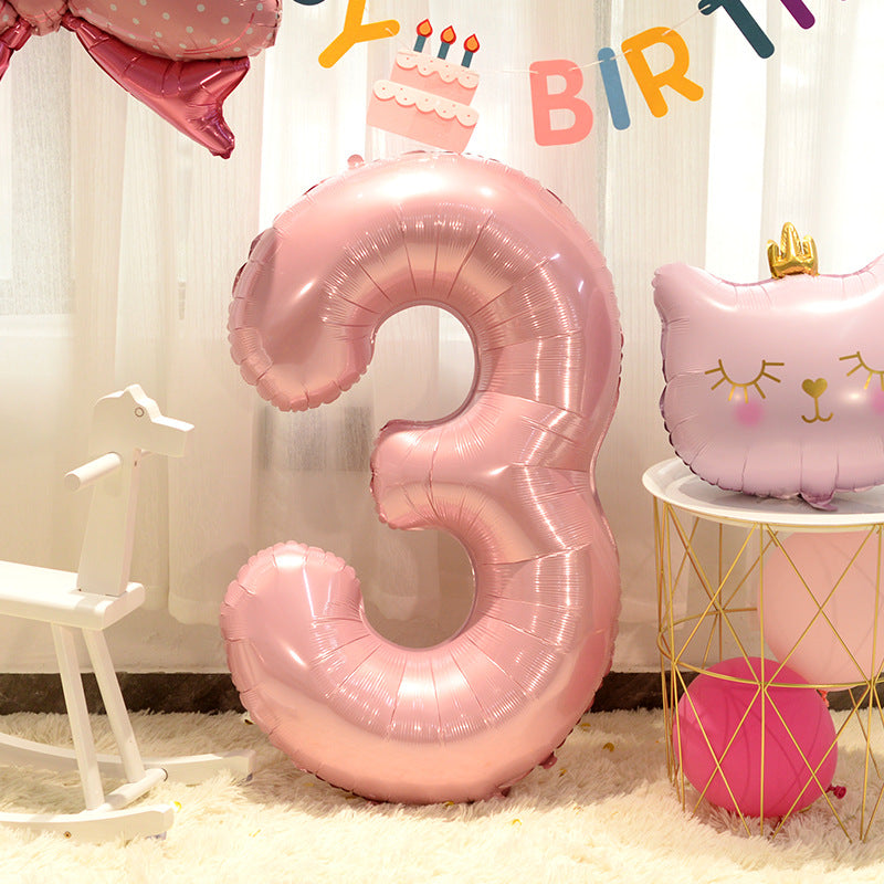 数字風船 ナンバーバルーン 大きいサイズ(90cm) 0~9 誕生日(白・赤・黒・アプリコット くすみカラーetc)