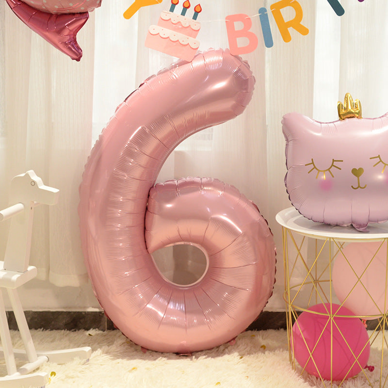 数字風船 ナンバーバルーン 大きいサイズ(90cm) 0~9 誕生日(白・赤・黒・アプリコット くすみカラーetc)