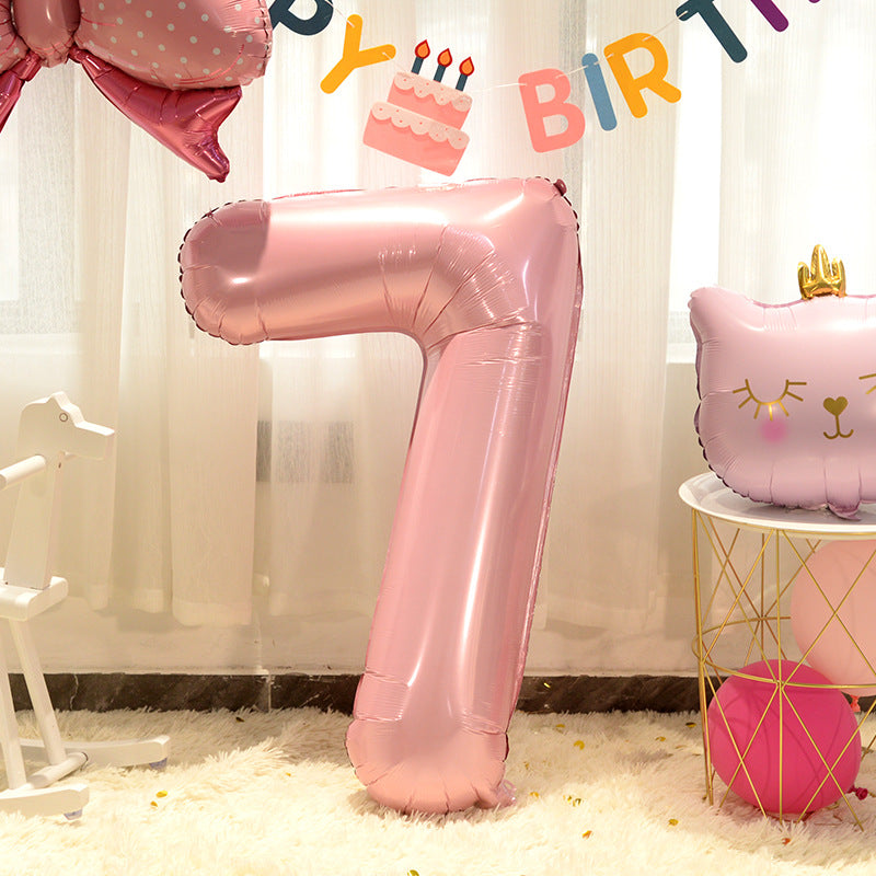 数字風船 ナンバーバルーン 大きいサイズ(90cm) 0~9 誕生日(白・赤・黒・アプリコット くすみカラーetc)