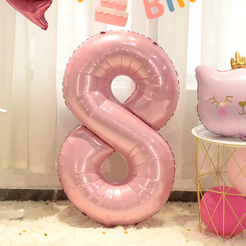 数字風船 ナンバーバルーン 大きいサイズ(90cm) 0~9 誕生日(白・赤・黒・アプリコット くすみカラーetc)