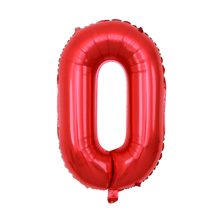 数字風船 ナンバーバルーン 大きいサイズ(90cm) 0~9 誕生日(白・赤・黒・アプリコット くすみカラーetc)