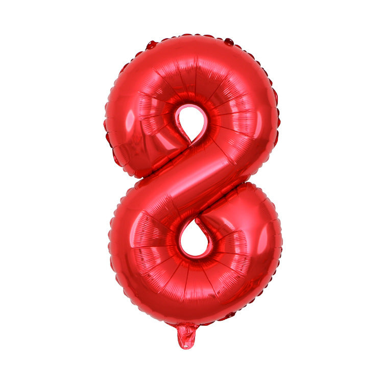 数字風船 ナンバーバルーン 大きいサイズ(90cm) 0~9 誕生日(白・赤・黒・アプリコット くすみカラーetc)