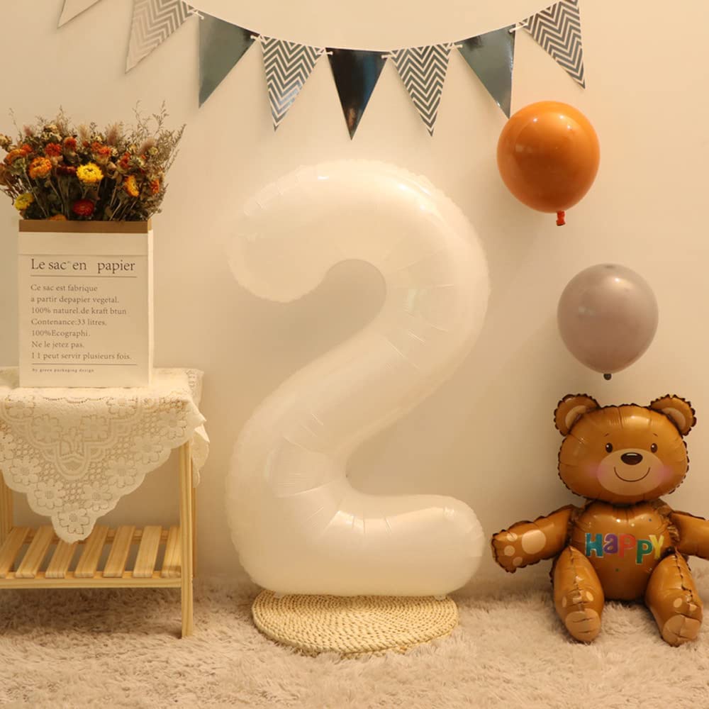 数字風船 ナンバーバルーン 大きいサイズ(90cm) 0~9 誕生日(白・赤・黒・アプリコット くすみカラーetc)