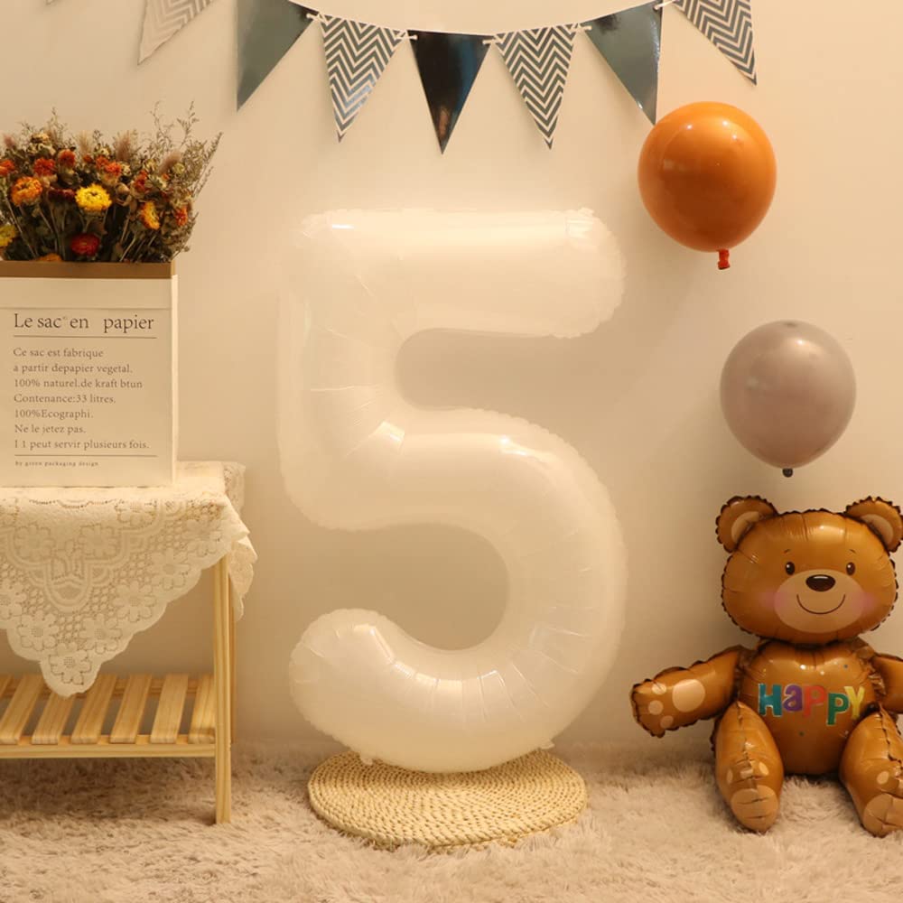数字風船 ナンバーバルーン 大きいサイズ(90cm) 0~9 誕生日(白・赤・黒・アプリコット くすみカラーetc)