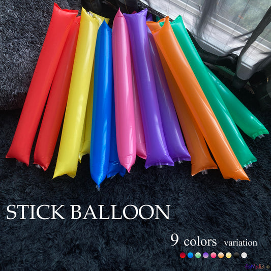 スティックバルーン 応援グッズ 60cm 9色 20本/100本/200本 格安 販促業務用・一般用 各種スポーツ【無地】